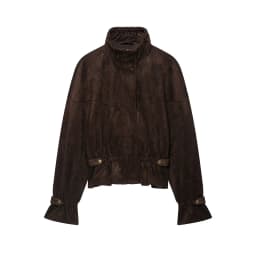 2026 Autumn Winter Women's Elegant Coffee Faux Leather Suede Jackets Lady Vintage Retro Stand Collar Zipper Loose Street Coats