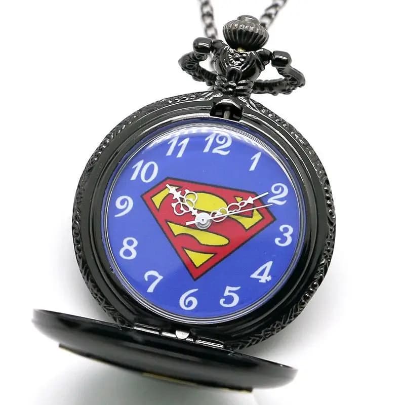 New Fashion Cool Black Blue Dial S Pendant Pocket Watch High Quality Men's Necklace Chain Women's Fob Watch for Super Gifts