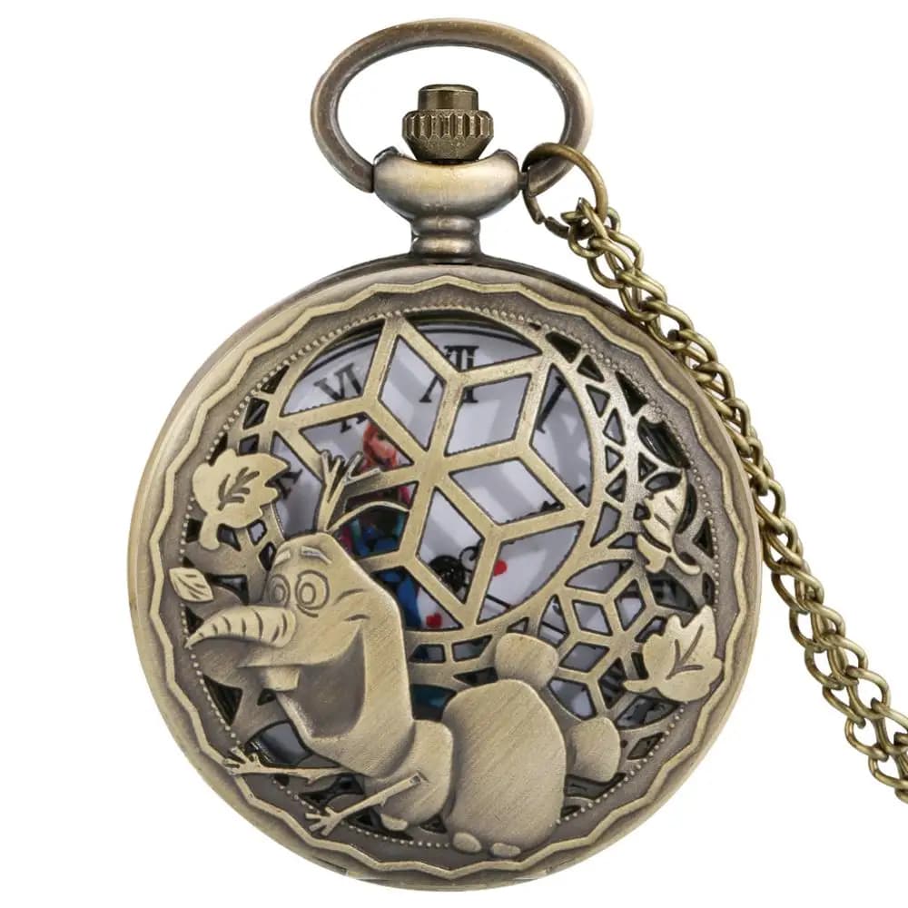 Antique Bronze Insect Design Quartz Pocket Watch Hollow Leaf Cover Retro Sweater Necklace Pendant Souvenir FOB Pocket Clock Gift