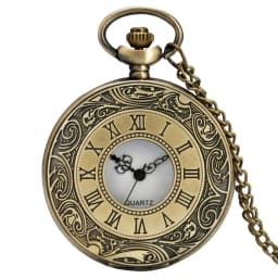 Hot Vintage Quartz Analog Pocket Watch Gift Unisex Arabic Numerals Dial Retro Pendant Necklace Pendant Clock Women Timepiece