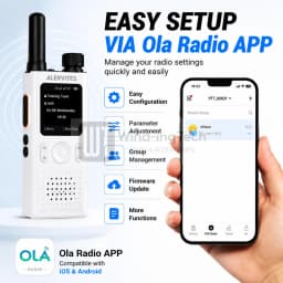 ALERVITES AT1 PoC Global Walkie Talkie Nationwide Coverage Unlimited Distance 4G LTE USB-C Charging US/EU Ultra-light Thin Radio