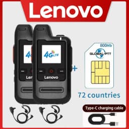 Lenovo Global Walkie Talkie Long Rang Global PPT Walkie-Talkie with SIM Card LIFE TIME Free Transnational POC Radio