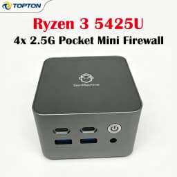 Super Mini Firewall Router PC M1 AMD Ryzen 3 5425U 4x 2.5G LAN I226-V 8GB LPDDR4 4266MHz Pocket Computer Proxmox PfSense Box