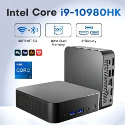2026 Mini PC Computer Windows 11 Pro Intel Core i9 10980HK/i3 6100 Pocket PC Gamer 16GB RAM 512GB 1TB SSD WIFI 6 BT5.2 4K HD Portabke Mini Gaming Pc Desktop