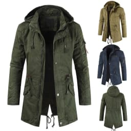 Men Winter Warm Hoody Parkas Mens Fleece Windbreaker Work Clothes Men's Military Tactical Coat Multi Pocket Cargo Bomber Jackets