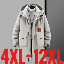 Extra Big Size 12XL Men's Winter Jacket Hooded Warm Parka Male Tall Long Coat 5XL 6XL 7XL 8XL 9XL 10XL Fat Plus Large Waterproof