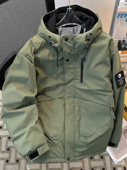 Men's Winter Thickened down Cotton Jacket Hooded Bread Coat Youth Fashion Warm Long Sleeve Zipper Closure Color Casual ...