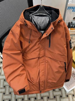 Men's Winter Thickened down Cotton Jacket Hooded Bread Coat Youth Fashion Warm Long Sleeve Zipper Closure Color Casual ...