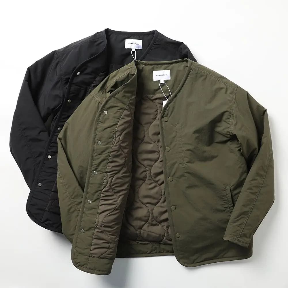 Loose Fit Cotton Jacket Unlined Male Model Street Style Waterproof Polyester Inner Autumn Winter Casual Wear