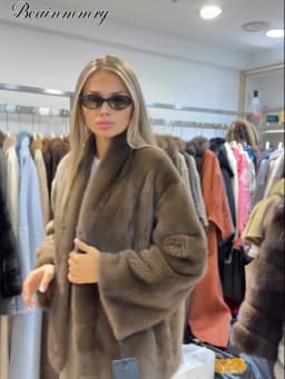 Women Brown Faux Fur Open Front Cardigan Coat Long Sleeve Collarless Loose Plush Outerwear Lady Elegant Winter Warm Furry Jacket