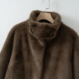 Women Long Faux Fur Coat Mandarin Collar Single Breasted Autumn Winter Warm Plush Overcoat With Pockets, Multi‑Colors Available