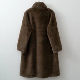 Women Long Faux Fur Coat Mandarin Collar Single Breasted Autumn Winter Warm Plush Overcoat With Pockets, Multi‑Colors Available