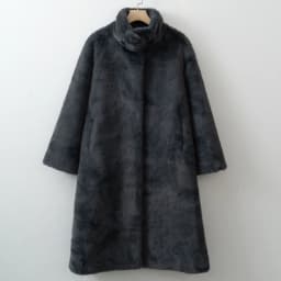 Women Long Faux Fur Coat Mandarin Collar Single Breasted Autumn Winter Warm Plush Overcoat With Pockets, Multi‑Colors Available