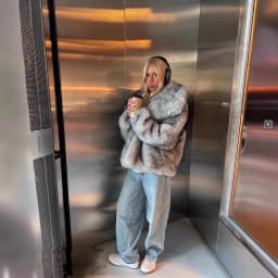 Fashion Winter Soft Fluffy Fur Coat Women High Street Luxury Large lapel Faux Fox Fur Jacket Silver fox colored Female Overcoats