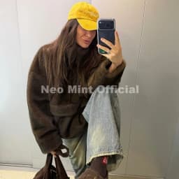 Neo Mint Iconic Chic Street Fashion Girls Faux Mink Fur Hoodies Sweatshirts Women Retro Luxury Front Zipper Eco Fur Jacket Coats