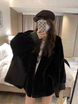 Winter Faux Mink Fur Coat for Women Y2K Korean Loose Luxury Hairy Casual Jacket Fashion Street Long Sleeve Warm Fur Outerwear