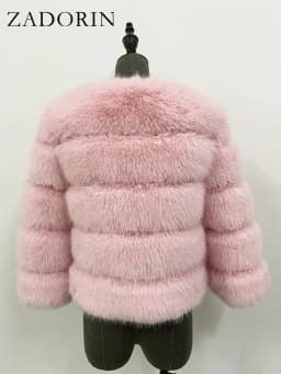 ZADORIN Children Faux Fox Fur Coat Winter Fashion Long Sleeve Warm Kids Fur Coats Outerwears Fake Fur Jacket Children Clothes