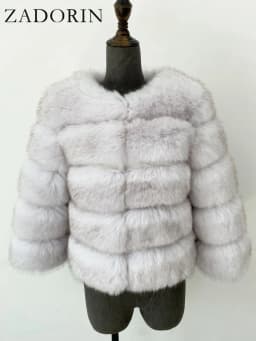 ZADORIN Children Faux Fox Fur Coat Winter Fashion Long Sleeve Warm Kids Fur Coats Outerwears Fake Fur Jacket Children Clothes