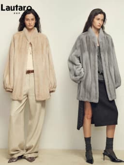Lautaro Autumn Winter Thick Warm Faux Mink Fur Coat Women Stand Collar Luxury High Quality Elegant Chic Fluffy Overcoat 2026
