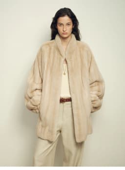 Lautaro Autumn Winter Thick Warm Faux Mink Fur Coat Women Stand Collar Luxury High Quality Elegant Chic Fluffy Overcoat 2026