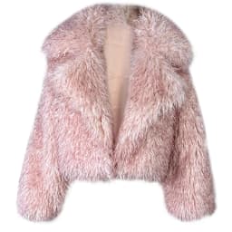 DEAT 2026 Winter Winter New Fashion Imitation Beach Wool Printed Tie Dyed Faux Fur Coat For Women Loose Lapel Jacket 11A07447