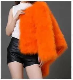 Harppihop 13 colors fashion sexy Ostrich wool turkey fur women coat feather short plus size jacket winter festival long sleeve
