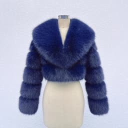 DEAT 2026 Winter Fashion Faux Fur Coat For Women Eco-friendly Fox Fur Short Style Large Fur Collar High Waist Jacks 11C688