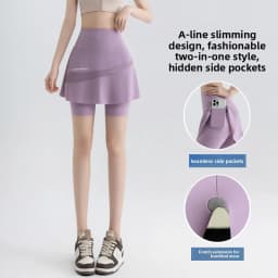High Waist Yoga Pants Women's Thin Sporty Bottom Skirt Two-Piece Suit Gold Wing Summer Autumn Elastic Leggings
