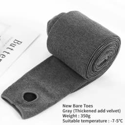 Thickened Add Velvet Women's Leggings Autumn Winter Threaded Cotton Bottoms High Elasticity Warm Pants Bare Toes One-piece Pants