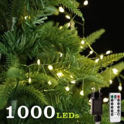 1000 Leds Green Wire Cluster Christmas Fairy Light Outdoor Decoration Garland String Lights Holiday Lighting Party New Year