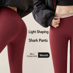 New Red Sharkskin Pants Women Winter Thicken Fleece Lined Warm Leggings Large Size Tight Elasticity Plus Velvet Yoga Leggings