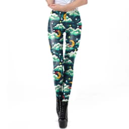 Nadanbao Santa Claus Snowman Print Leggings Women Red Green Plaid Christmas Pants Sexy Slim Elastic Trousers Xmas Party Bottoms