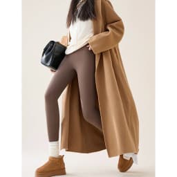 Sharkskin Leggings for Women Autumn Winter Out Wear Fleece Lined Warm Leggings Solid Traceless Tight Elasticity Yoga Leggings
