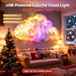 New Christmas Decoration Light 3D Thunder Cloud Lamp With Remote Control Halloween Christmas Holiday Decor Gaming Ambient Light