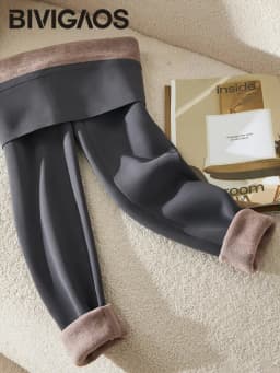BIVIGAOS New Autumn Winter Cashmere Matte Sharkskin Leggings Women High Waist Tight Fitting Sexy Slim Velvet Warm Leggings