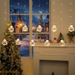 1pc Fairy Curtain String Lights Christmas Wish Ball LED Wedding Holiday Garland Lamp for Home Room Party Decoration