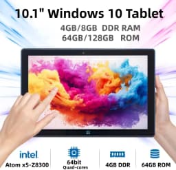 4GB/8GB RAM 64GB/128GB ROM 10.1 INCH Windows 10 Tablet PC Intel Atom X5-Z8350 64bit 1280 X 800 IPS Dual Camera WIFI