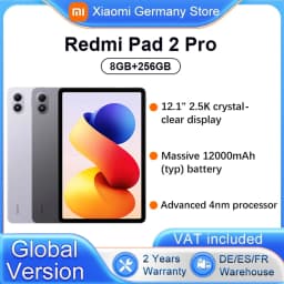 Global Version Xiaomi Redmi Pad 2 Pro WiFi 12.1" Snapdragon® 7s Gen 4 Mobile Platform 2.5K Crystal-Clear Display 120Hz Refresh Rate 12000mAh Battery Advanced 4nm Processor Powered by Xiaomi HyperOS Dolby Vision