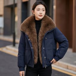 Parkas Women Winter Jacket New Big Fur Collar Pie Overcome Ladies Cotton Clothes Thicke Warm Cotton Padded Jacket Coat Outerwear
