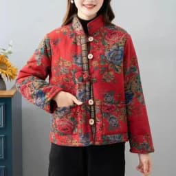 Hot Autumn Winter Arts Style Women Long Sleeve Vintage Short Coat Patchwork Cotton M-5XL Linen Single Breasted Thicken Jackets
