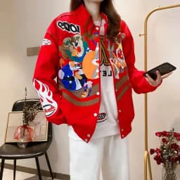 New Autumn Winter Women's Jacket Embroidery Long Sleeve American Baseball Jersey Coats Hip Hop Men's Jackets Vintage