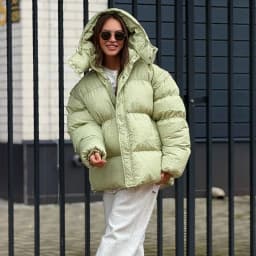 Women Swirl Print Hooded Puffer Jacket Stand Collar Zip Up Long Sleeve Loose Bubble Quilted Coat 2026 Winter Casual Warm Jackets
