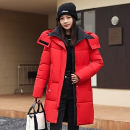 2026 New Winter Jacket Women Parka Fashion Hooded Thick Warm Long Down Cotton Coat Parkas Female Casual Outwear Overcoat Ladies