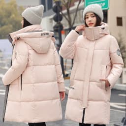 2026 New Winter Jacket Women Parka Fashion Hooded Thick Warm Long Down Cotton Coat Parkas Female Casual Outwear Overcoat Ladies