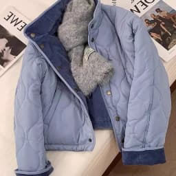 MEXZT Corduroy Parka Women Fashion Patchwork Puffer Jacket Winter Korean Down Coats Long Sleeve Casual Cotton Padded Outerwears