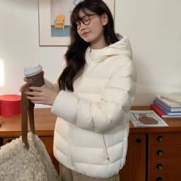 Preppy Style Short Hooded Puffer Jacket Women Autumn Winter Warm Lightweight Solid Padded Parkas Woman Korean Simple Cotton Coat