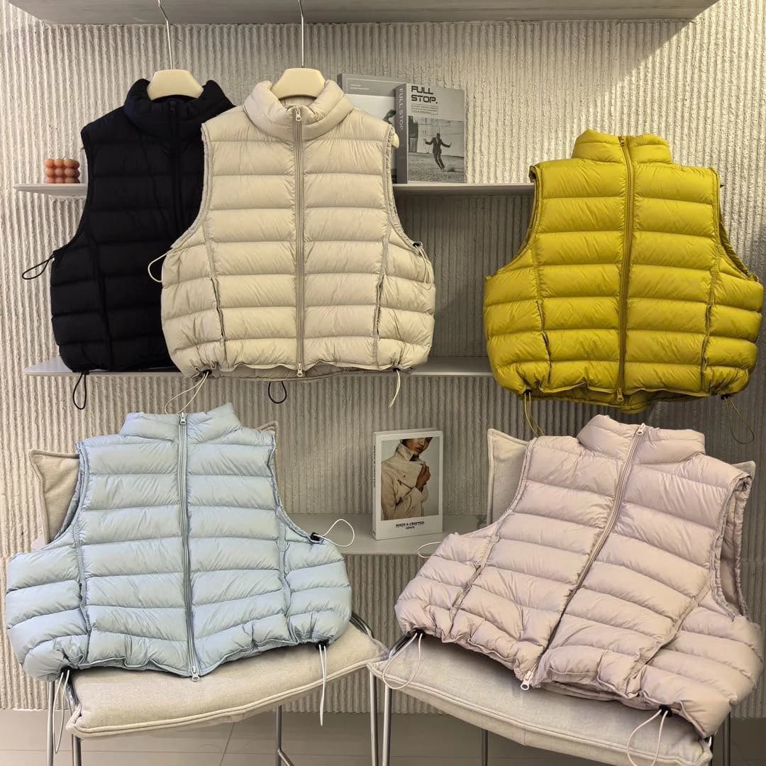 Lightweight Quilted Down Cotton Parkas Vest Women Short Fall Winter New Korean Loose Stand Collar Sleeveless Warm Jacket