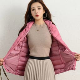 Lightweight Zipper Up Hooded Down Cotton Coats Women Autumn Winter Windproof Long Sleeve Warm Puffer Jacket Solid Color Parkas