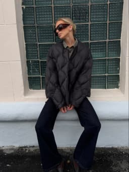 Solid Lightweight Quilted Warm Puffer Jacket Women Chic Crew Neck Zip Up Loose Cotton Padded Coat Winter Lady Daily Outfit 2026