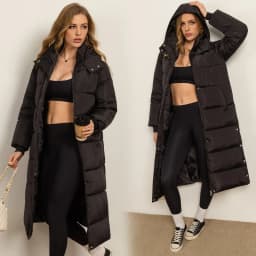 Women Long Coats Parkas Hooded Zipper Jackets Full Sleeve Thick Warm Y2k Streetwear Elegant Jacket Coat Autumn Winter 2026